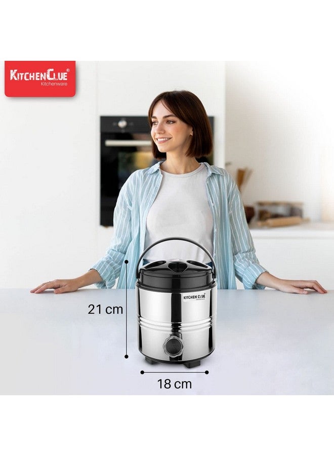 KITCHEN CLUE KITCHEN CLUE Hot Tea/Water Jug 3 Liters I Stainless Steel Body Inside & Outside I PUF Insulated Thermosteel Water/Tea Dispenser For Office Kitchen Home I BPA Free Plastic Handle I Leak-Proof Tap  - Image 4
