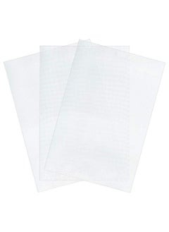 Pllieay 3 Pieces Big Size Mesh Plastic Canvas Sheets For Embroidery Acrylic Yarn Crafting Knit And Crochet Projects 6 Count(19.6 X 13 Inch)  - Image 1