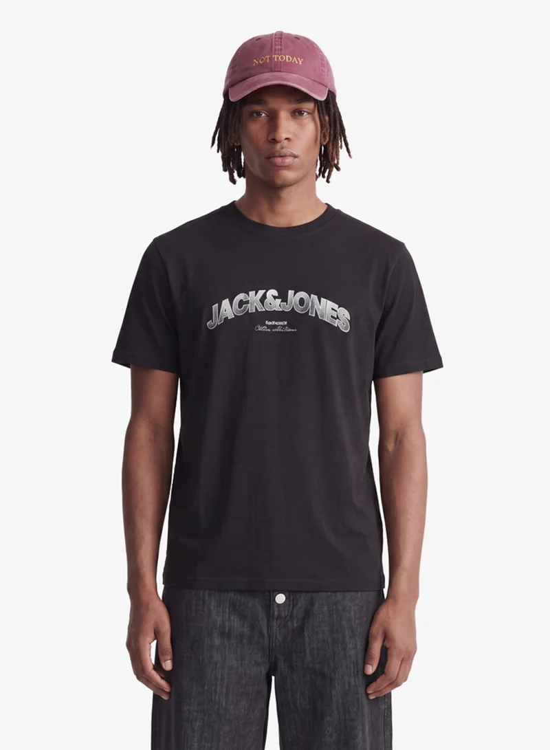JACK & JONES Casual Regular Fit Crew Neck T-Shirt