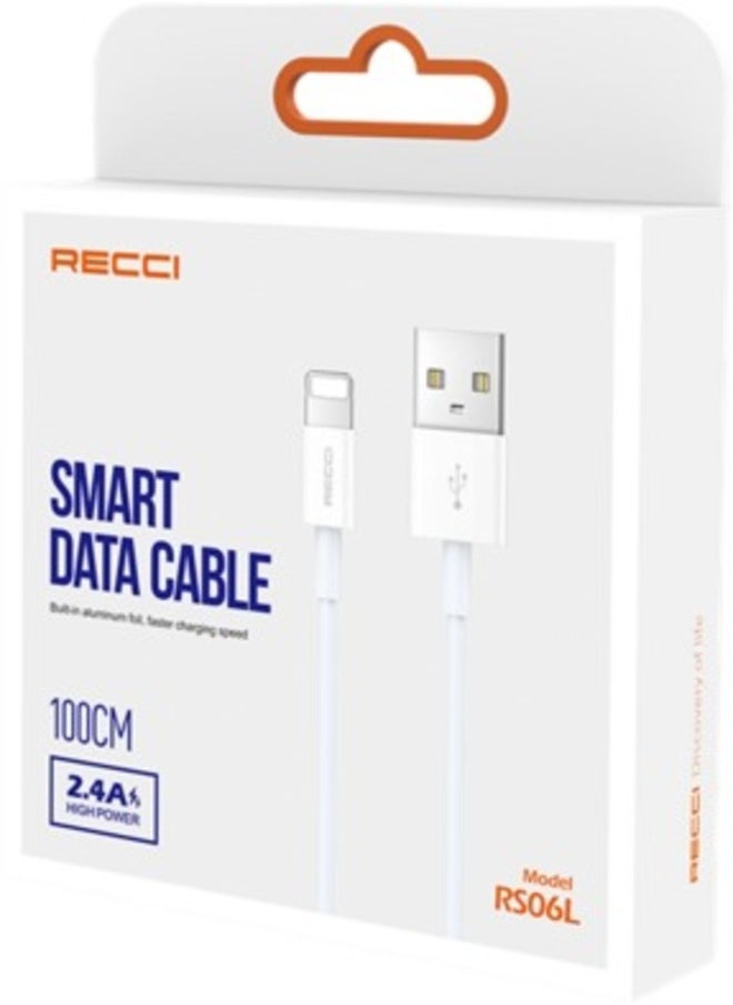 Recci - RECCI USB-Lightning fast charging cable, white - 1m - Image 1
