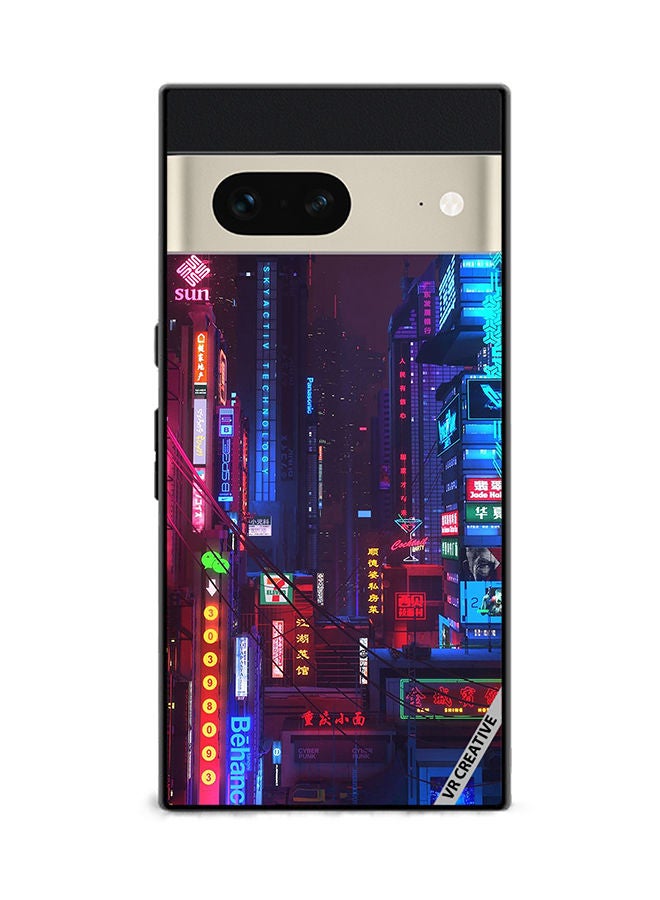 VR CREATIVE Protective Case Cover For Google Pixel 7 Street Nights Design Multicolour - Image 1