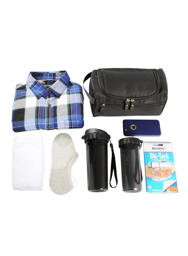 Vercord Mens Travel Shaving Toiletry Bag Small Hanging Wash Organizer Dopp Kit Travel Accessories, Black - Image 5