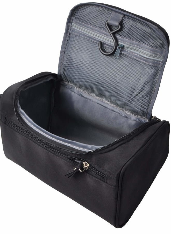 Vercord Mens Travel Shaving Toiletry Bag Small Hanging Wash Organizer Dopp Kit Travel Accessories, Black - Image 1