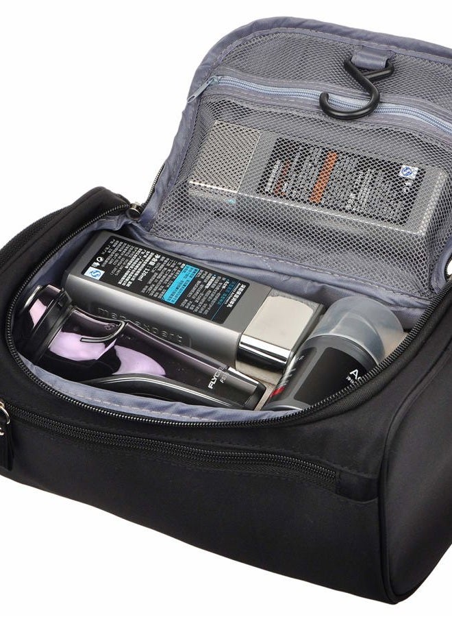 Vercord Mens Travel Shaving Toiletry Bag Small Hanging Wash Organizer Dopp Kit Travel Accessories, Black - Image 2