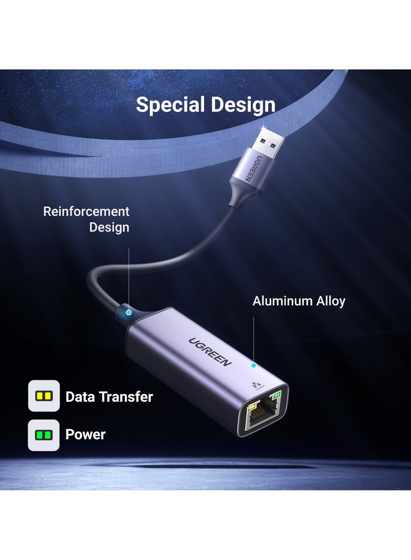 USB to Ethernet Adapter Gigabit Network Adapter USB 3.0 to RJ45 Computer  LAN Ethernet Dongle Alu Shell Stable Connection Fast Speed Compatible with Nintendo Switch, Windows macOS, Linux PC