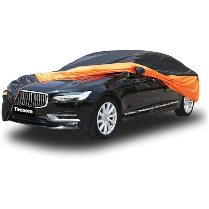 rayihni Waterproof Car Cover for Automobiles, All Weather Full Exterior Covers Fit for Toyota Camry Chevrolet Malibu Honda Accord, Universal Windproof Rain Sun UV Protection Car Covers Fit 191"-200" Sedan - Image 2
