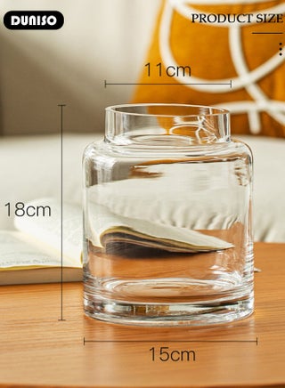 Creative Clear Glass Vase Craft Aesthetic Decorative Small Flower Vase Hydroponic Plant Desktop Ornament Modern Irregularity Vase for Flowers Rose Home and Office - view 4