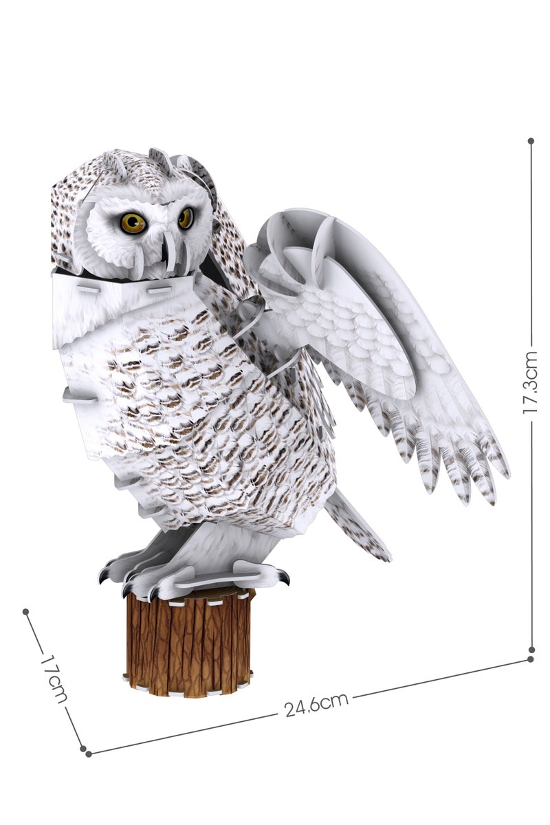 National Geographic 3D Puzzle Snowy Owl 62-Pieces with Display Stand | Easy to Assemble | Display Puzzle | No-Glue or Scissors Needed! | Building Kit | Puzzle for Kids & Adults | Challenging Puzzle | Arts & Crafts | Perfect for Stress Reliever and Puzzle Lovers - Image 2