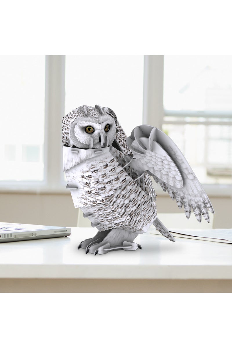 National Geographic 3D Puzzle Snowy Owl 62-Pieces with Display Stand | Easy to Assemble | Display Puzzle | No-Glue or Scissors Needed! | Building Kit | Puzzle for Kids & Adults | Challenging Puzzle | Arts & Crafts | Perfect for Stress Reliever and Puzzle Lovers - Image 5