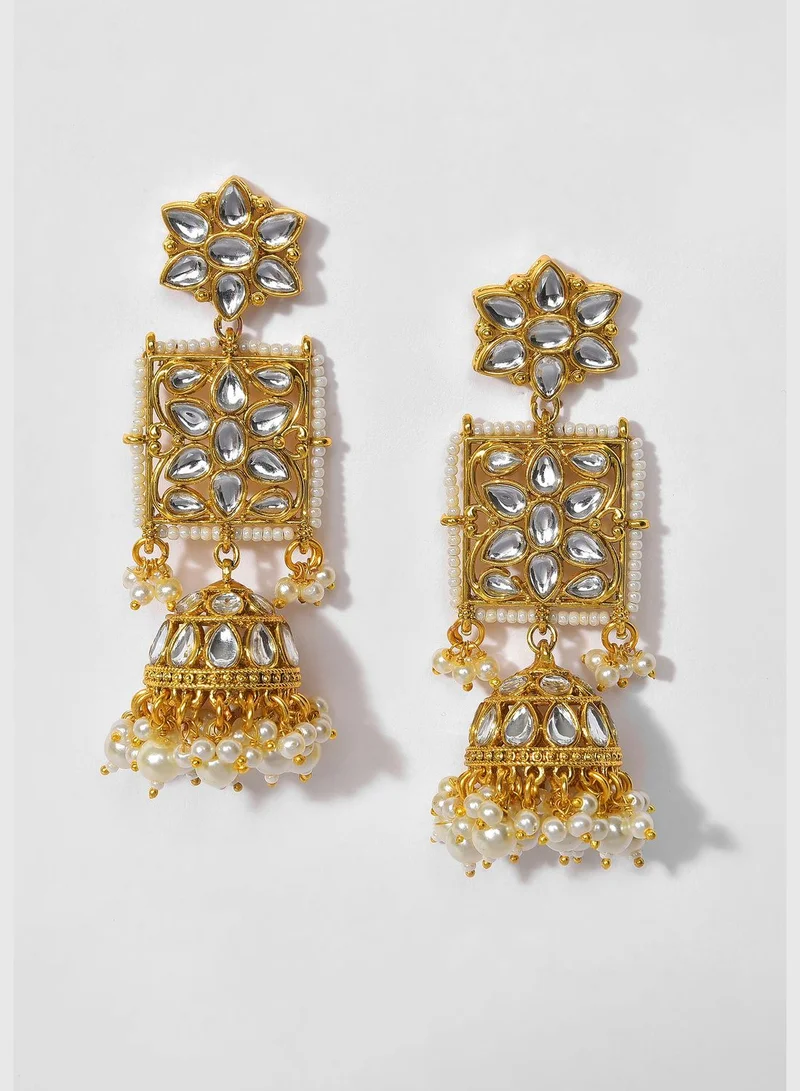 SOHI Kundan Gold Plated Necklace Set