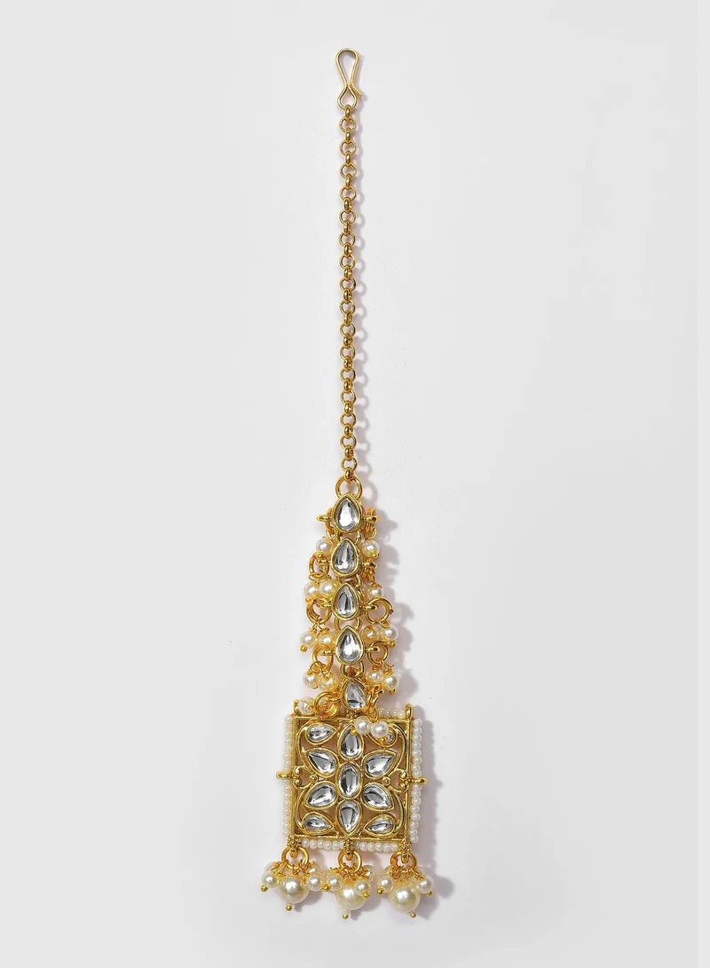 SOHI Kundan Gold Plated Necklace Set