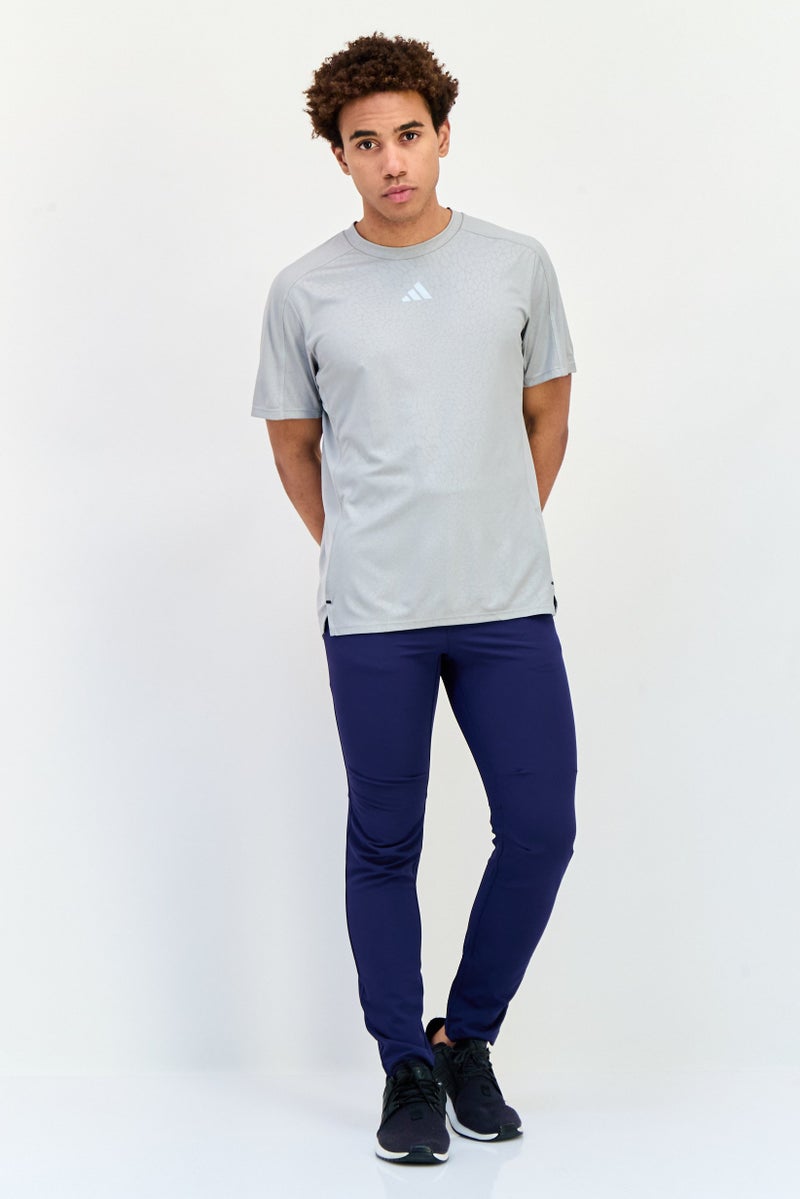 Adidas Men Sportswear Fit Short Sleeve Training T-Shirts, Ash Grey - Image 2