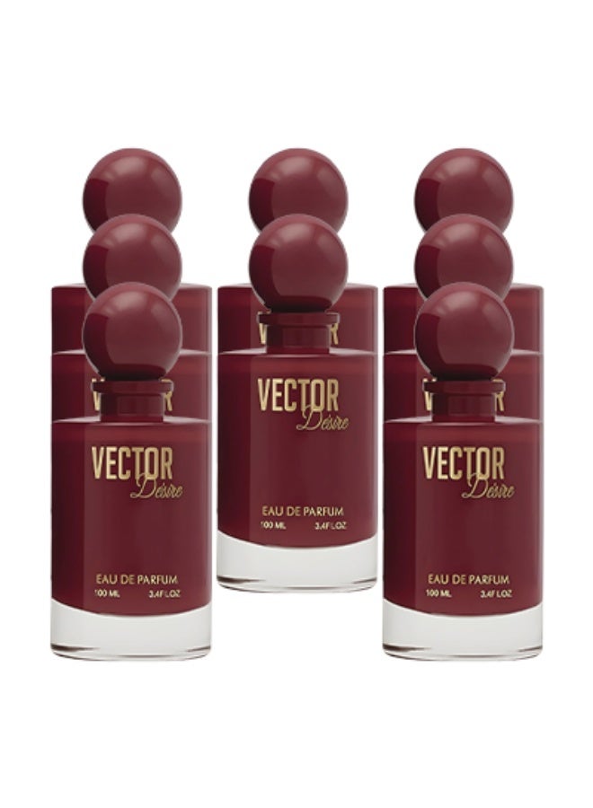 Vector 8 Pieces Vector Desire Perfume Red 100ml EDP - Image 1