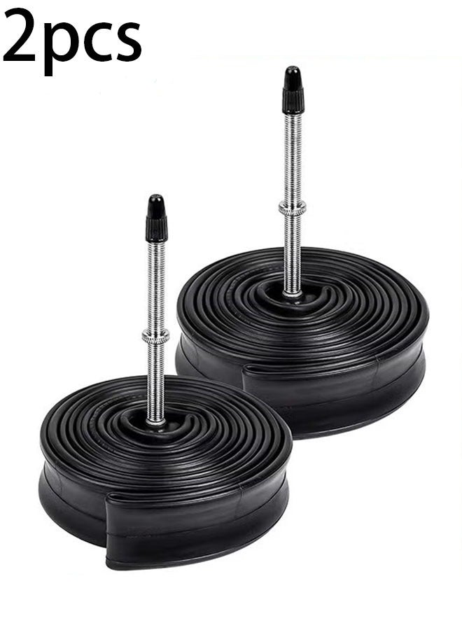 Ailily 2 Pcs 700*23-32C Road Bike Inner Tubes with 48mm Presta Valve Stem, Bicycle Butyl Inner Tube Replacement for Road Bikes, FV48mm Presta Valve Stem, Bicycle Inner Tube Replacement for Road Bikes - Image 1