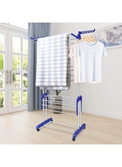 Clothes Drying Racks for Laundry Foldable 3-Tier Rolling Collapsible Garment Dryer Hanger Rack Rail Stand Stainless Folding Indoor/Outdoor with Side Wings and Casters - pzsku/Z68D44FA0FEEAE17859CAZ/45/_/1737552193/84e11271-d14b-479b-bd5b-49173884b774