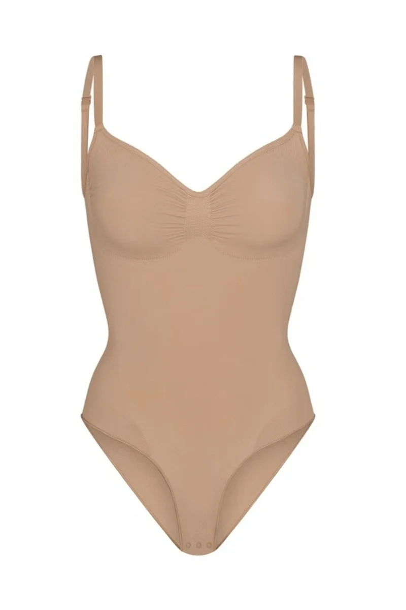 Hiccup Natural Premium Seamless Adjustable Strap Brief Bodysuit Shapewear for Women | Best Price UAE