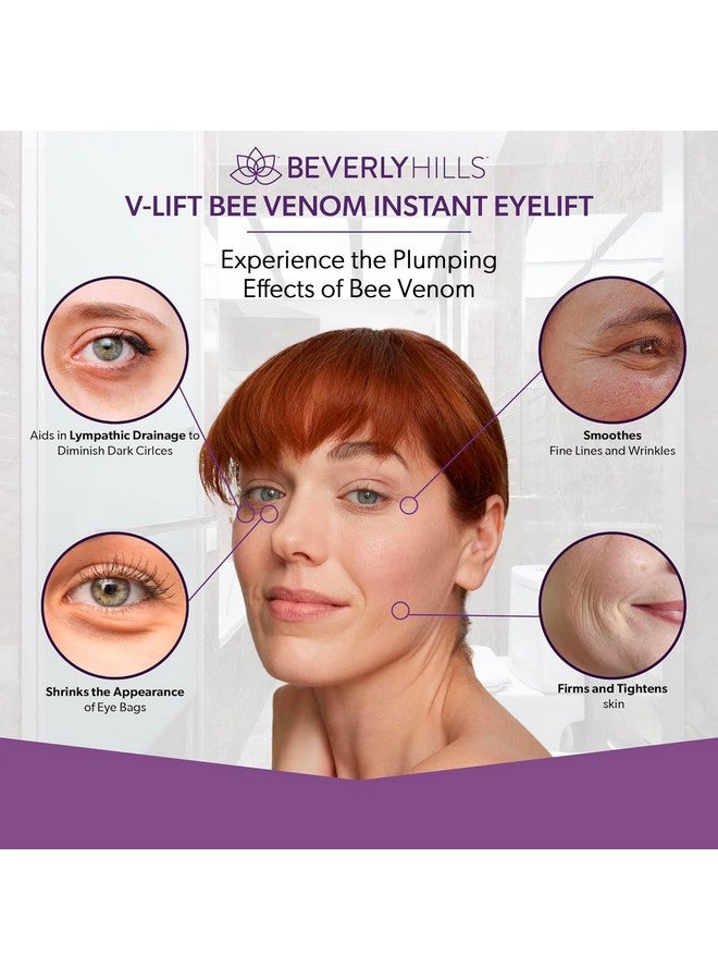 Beverly Hills V-Lift Instant Eye Lift And Eye Tuck Bee Venom Serum For Puffy Eyes, Dark Circles, Wrinkles, And Under Eye Bags Treatment For Women And Men | 30Ml (120 Day Supply) - Image 2