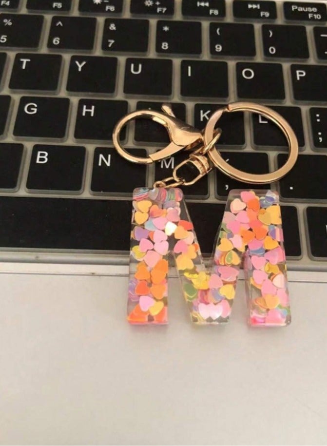 Anime Unique and beautiful resin keychain with the letter A design suitable for car keys and bags beautiful accessory and an elegant giftkeychain with ribbon