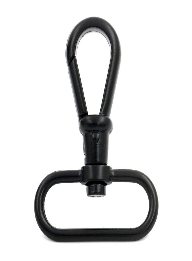 BIKICOCO 1-1/2'' Swivel Trigger Round Head Snap Hook Lobster Claw Clasp Spring Loaded Clip, Black - Pack of 10 - Image 5
