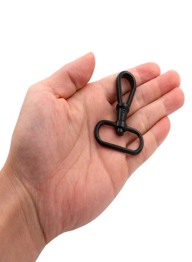 BIKICOCO 1-1/2'' Swivel Trigger Round Head Snap Hook Lobster Claw Clasp Spring Loaded Clip, Black - Pack of 10 - Image 3