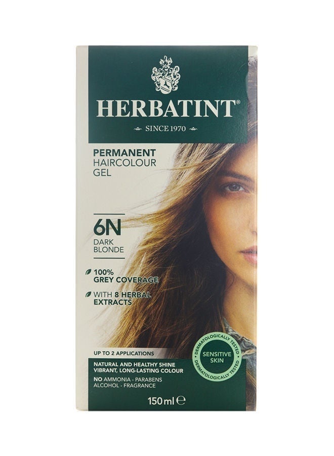 Permanent Hair Color Gel, 6N Dark Blonde