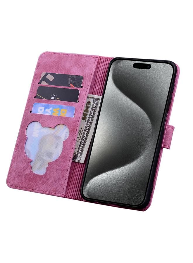 S-TOP Case For iPhone 14 Pro Max Cartoon Sakura Cat Embossed Leather Phone Case - Image 4