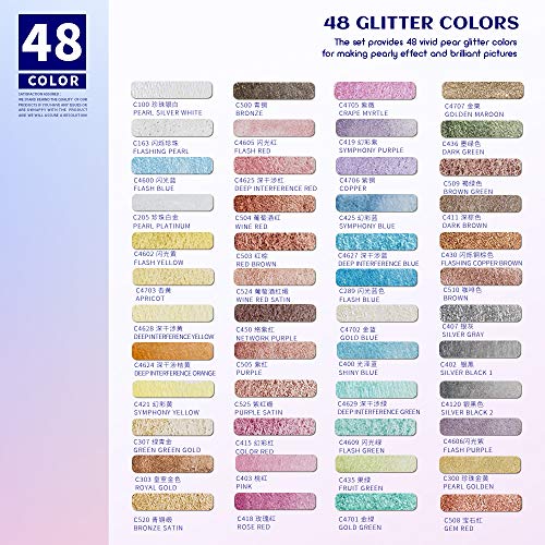 Paul Rubens Artist Grade Watercolor Set, 48 Colors Glitter Metallic Paints, Portable Metal Case, Suitable for Beginners, Hobbyists, Students, Artists - Image 2