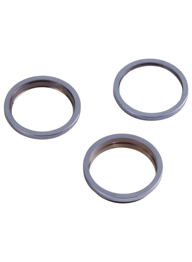 erorex 3 PCS Rear Camera Glass Lens Metal Outside Protector Hoop Ring for iPhone 13 Pro Max(Blue) - Image 2