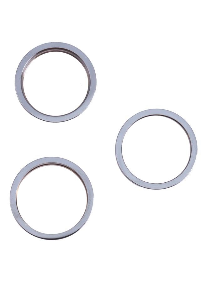 erorex 3 PCS Rear Camera Glass Lens Metal Outside Protector Hoop Ring for iPhone 13 Pro Max(Blue) - Image 1