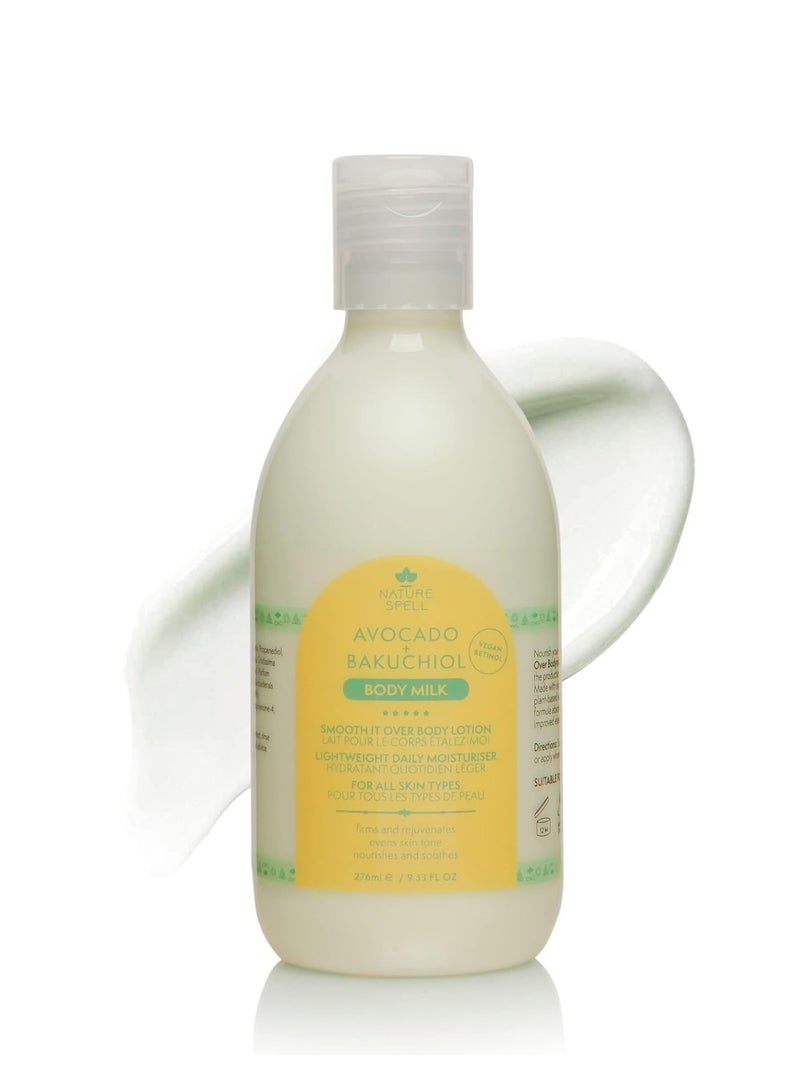 نايتشر سبيل حليب الجسم بالأفوكادو والباكوتشول من Nature Spell – 276 مل – مرطب خفيف لبشرة ناعمة ومشدودة - Image 1