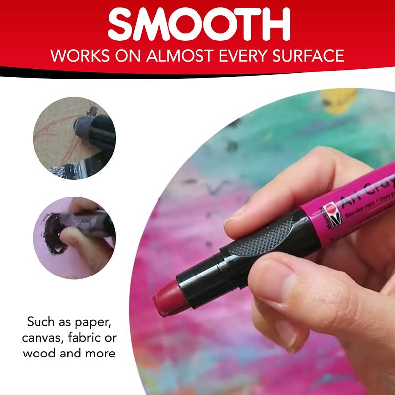 Marabu Watercolor Crayons Set - 26 Buttery Smooth Art Crayons - Ignite Your Imagination with Vivid, Water Soluble Crayons for Mixed Media Journals & Watercolor Paper - Image 4