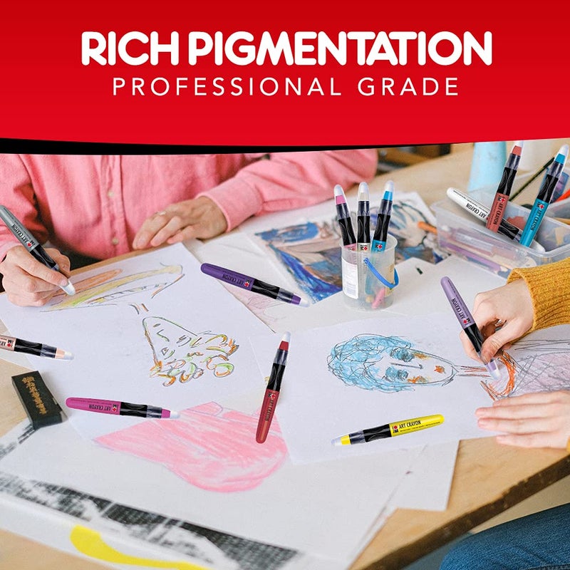 Marabu Watercolor Crayons Set - 26 Buttery Smooth Art Crayons - Ignite Your Imagination with Vivid, Water Soluble Crayons for Mixed Media Journals & Watercolor Paper - Image 5