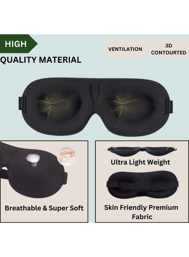 Karewish Sleep Mask | 100% Blackout Eye Mask for Sleeping | Night Blindfold | Soft and Comfortable with Adjustable Strap Night Eye Mask for Men and Women | Eye Blinder for Travel  - Image 2