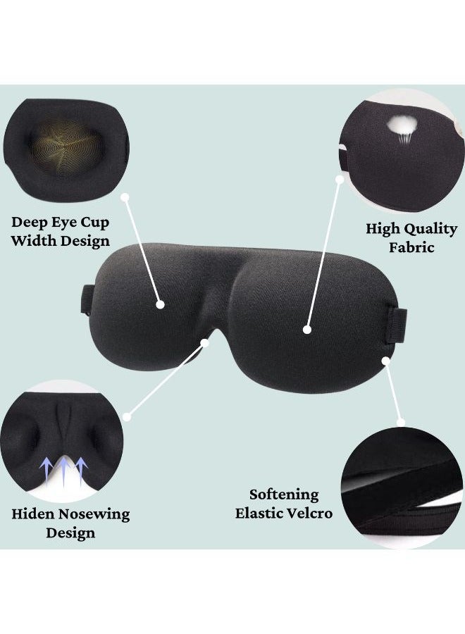 Karewish Sleep Mask | 100% Blackout Eye Mask for Sleeping | Night Blindfold | Soft and Comfortable with Adjustable Strap Night Eye Mask for Men and Women | Eye Blinder for Travel  - Image 4