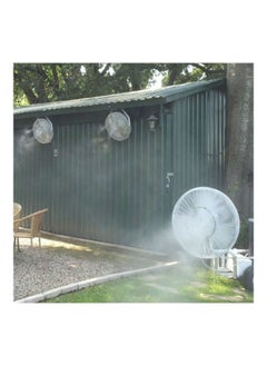 NIBEMINENT Outdoor Water Misting Fan Kit with Five Brass Nozzles Black/Golden  - Image 4