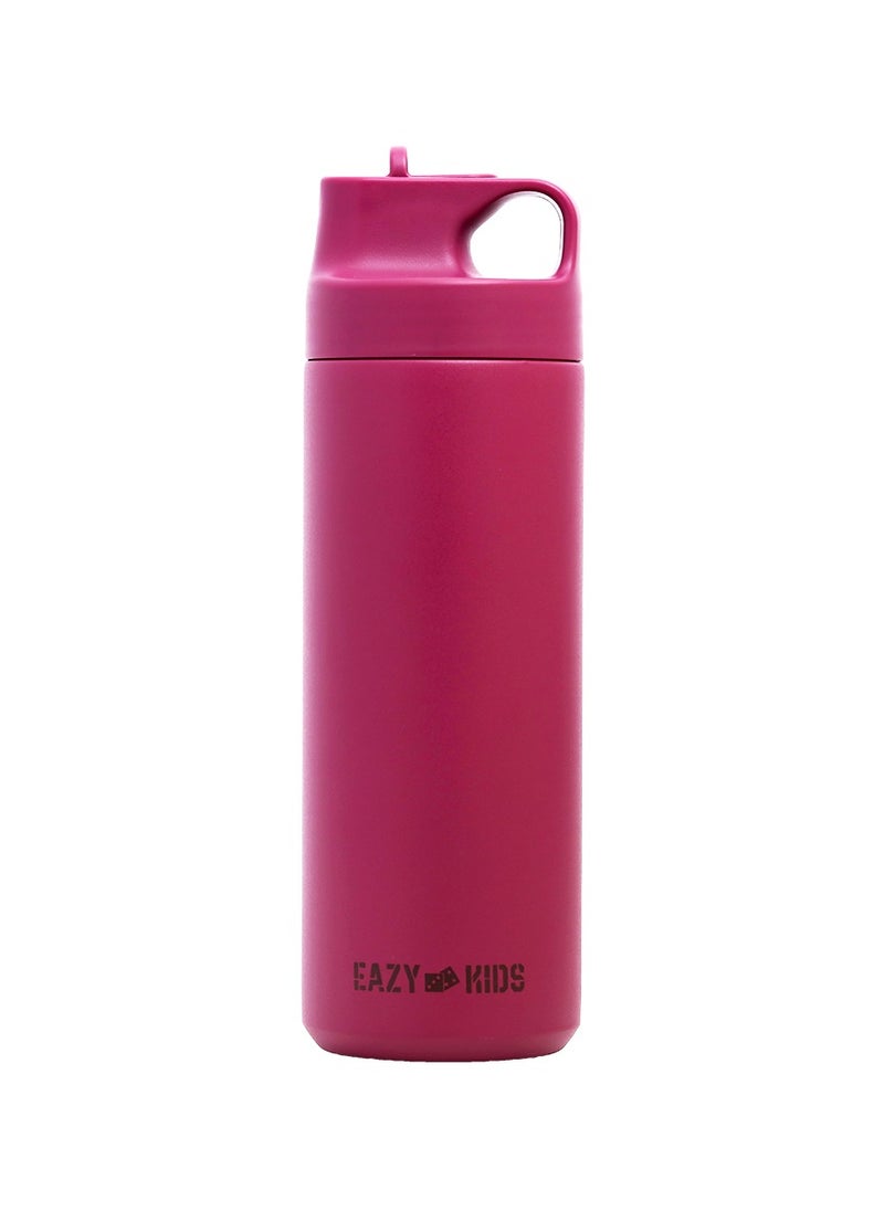 Eazy Kids Double Wall Insulated Sports Water Bottle - Pink, 550 Ml  - Image 1