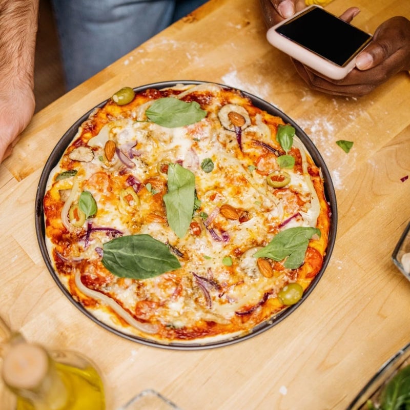 ABOOFAN 8-inch Pizza Baking Tray Air Fryer Accessory Nonstick Oven Baking Pan for Kitchen Cooking and Pizza Preparation - Image 5