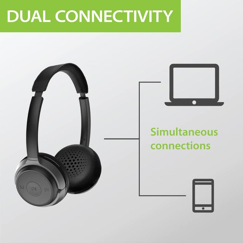 Avantree Alto Clair 2 - Multifunctional Bluetooth Headphones & Detachable Noise-Filtering Mic with Wired & Wireless Headset Modes, Dual Link Connectivity for PC, Computer & Phone, Clear Calls Anywhere - Image 3