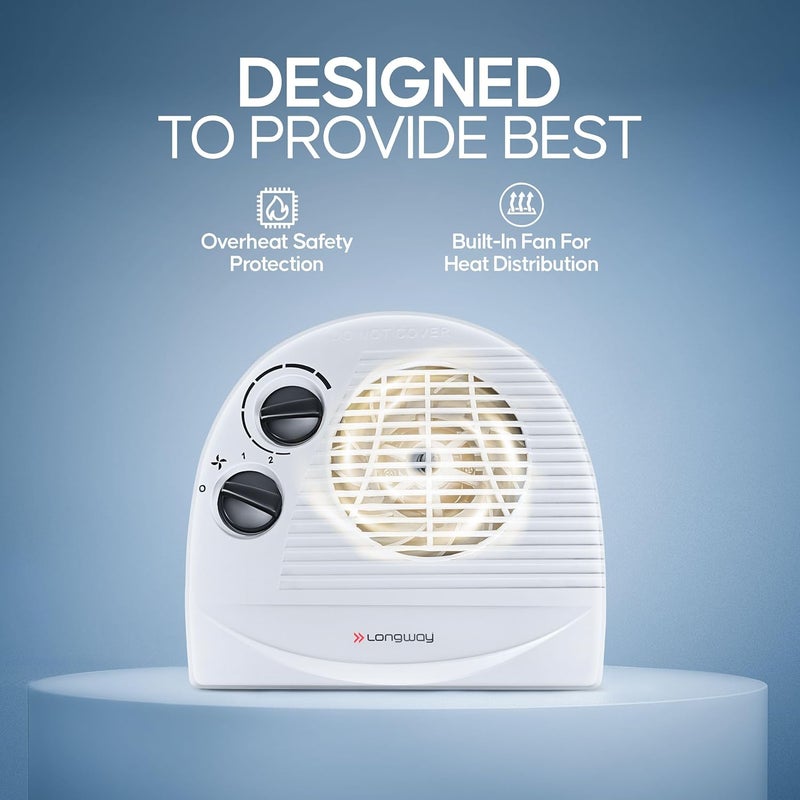 Longway Magma 20001000 W Fan Room Heater With ISI Approved White - Image 3