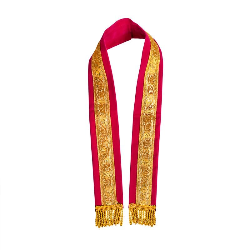 PRIYAKANT SAFAWALA Ganpati Shringar Shela Dupatta Khes Shawl and Special Ganesh Chaturthi Festival Velvet Shela All Gods Vastra Use It Colour Rani Shela - Image 1
