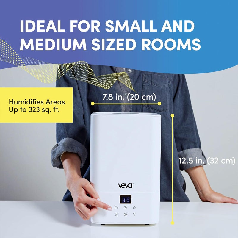 VEVA Humidifiers for Bedroom Large Room 4.5L, Cool Mist Water Vaporizer Essential Oil Diffuser, Quiet Humidifiers for Baby, Covers up to 323 Sq. Ft. - Image 2