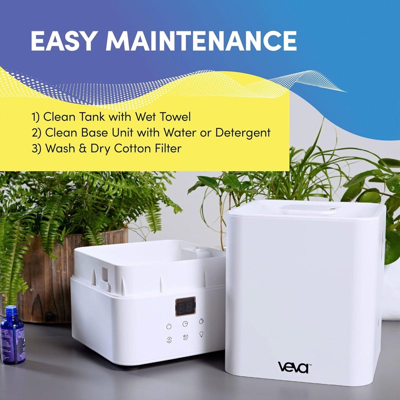 VEVA Humidifiers for Bedroom Large Room 4.5L, Cool Mist Water Vaporizer Essential Oil Diffuser, Quiet Humidifiers for Baby, Covers up to 323 Sq. Ft. - Image 3