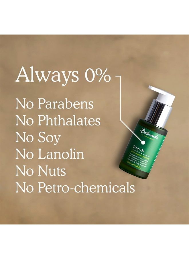 Generic Balmonds - Scalp Oil - 1.7fl.oz. (50ml) - 100% Natural Scalp & Beard Oil - Rosemary & Borage Oils - Vegan - Free From Fragrance - All Skin Types  - Image 2