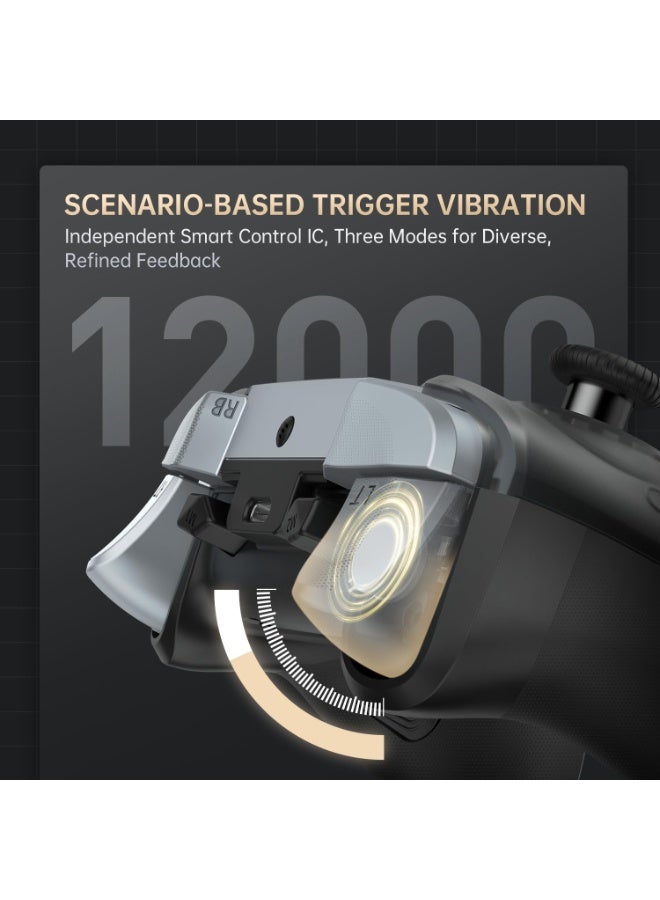 Machenike G5Pro V2 1000HZ Wireless Gaming Controller for NS/PC/iOS/Android with Charging Dock,PC Controller With Hot-Swappable Joystick,Optical Triggers,Optical Micro Switches,RGB Backlight, Black Gold - Image 5