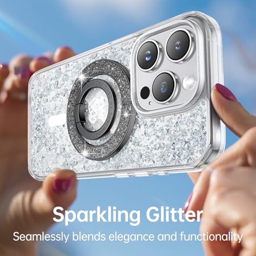 Syncwire Magnetic Phone Grip for MagSafe, Sparkle Ring Holder, Rotatable Kickstand Bling Ring Stand Removable MagSafe Accessories for iPhone 17 Pro Max 16 15 14 13, Android, Samsung etc. - Image 4