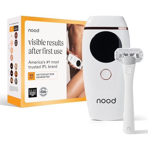 Nood NEW Nood™ Flasher 2.0 + Shaving Starter Kit — IPL Laser Hair Removal Device for Women & Men with Refillable 5-Blade Razors — Pain-Free IPL Hair Removal Works Wherever Hair Grows — Gloss White - Image 1