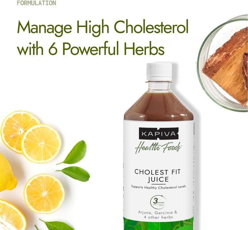 Kapiva Cholest Fit Juice -1L -  Supports Healthy Cholesterol Levels with Ayurvedic Herbs - Image 2