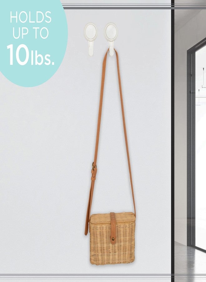 Bath Bliss 2 Pack Power Lock Gel-Suction Hooks | Shower and Bathroom Hook | Towel | Robe | Loofahs | Bags | Jackets | Easy Release | No Tools Required | White - Image 3