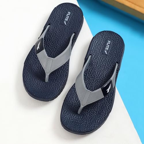 FLITE Men Navy Grey Slippers-6 UK (39 1/3 EU) (FL0330G_NVGY0006) - Image 2