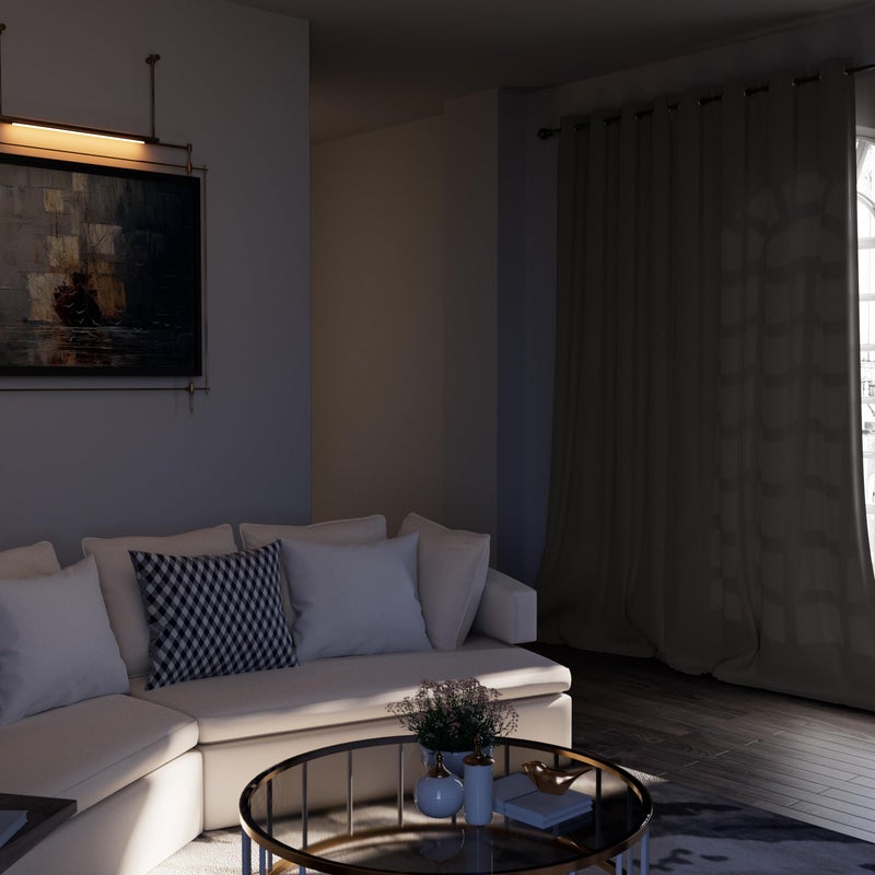 BGment ستائر تعتيم Bression لغرفة النوم - الغرفة الحرارية المعزولة بالحرارة الستائر المظلمة لغرفة المعيشة مجموعة من لوحين (52 × 84 بوصة رمادية) - Image 2